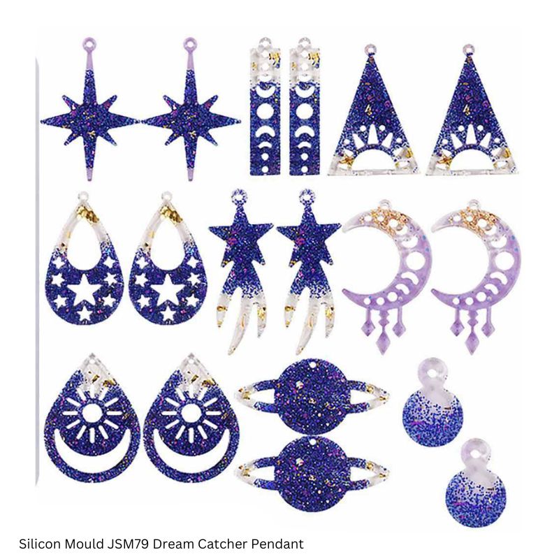 JAGS Silicone Mould JSM79 Dream Catcher Pendant and Earring