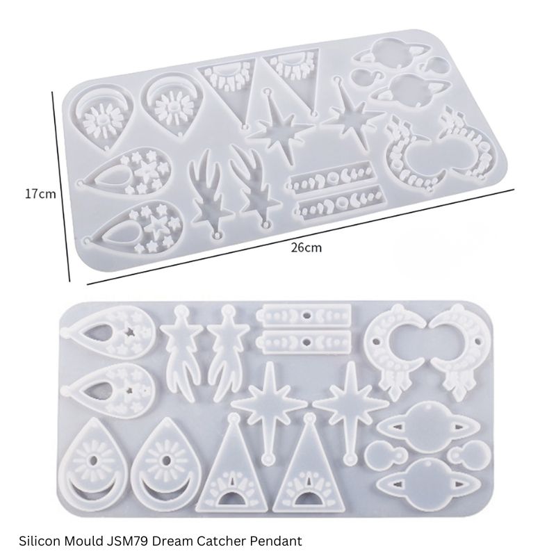 JAGS Silicone Mould JSM79 Dream Catcher Pendant and Earring