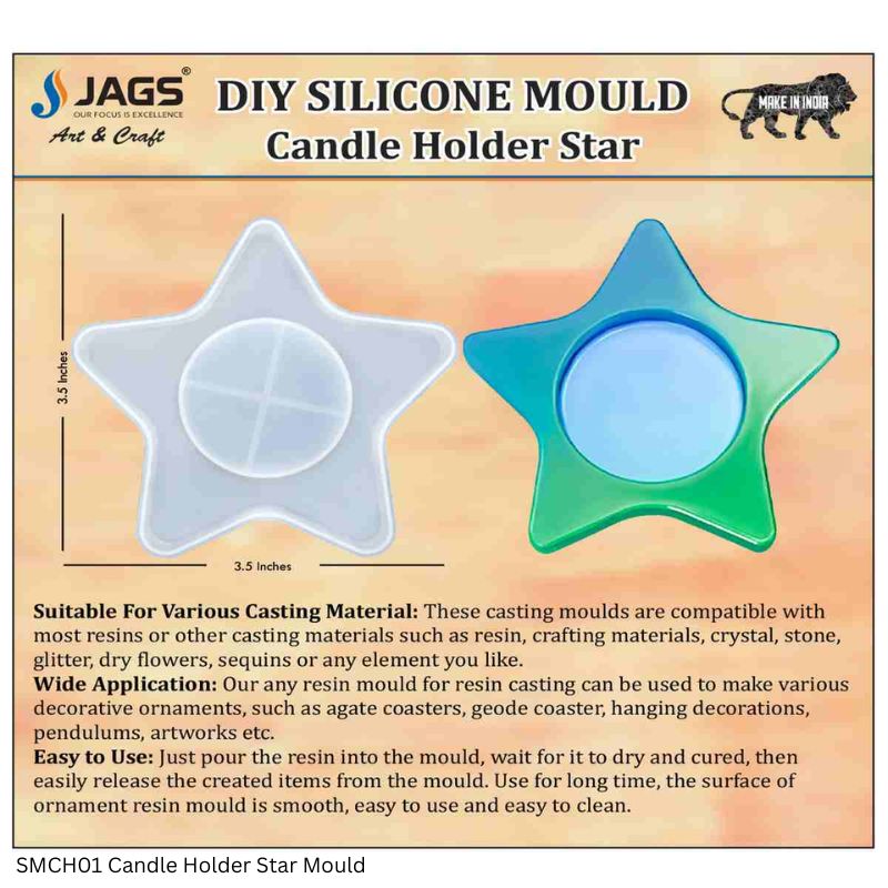 JAGS Silicone Mould SMCH01 Star Candle Holder - Resin Art Mould