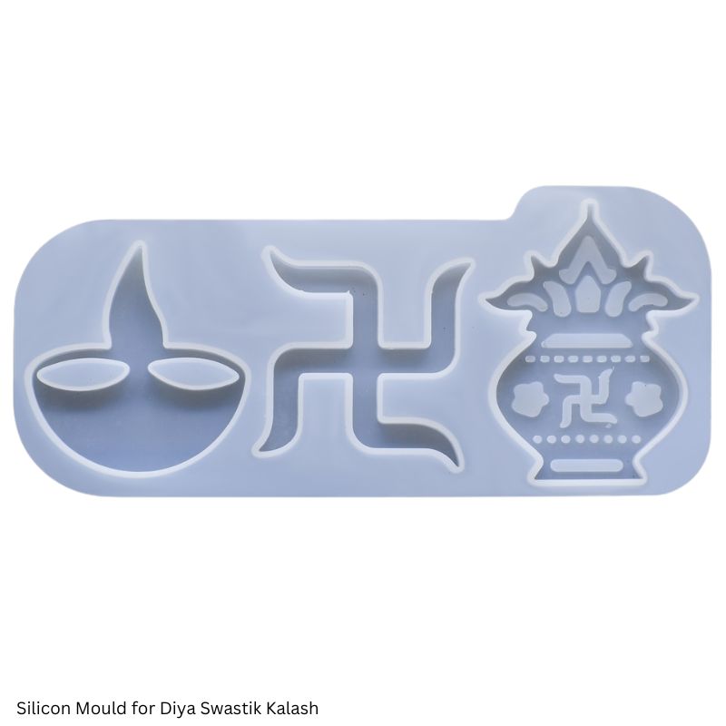 JAGS Silicone Mould SMDS00 Diya Swastik Kalash for Resin Art