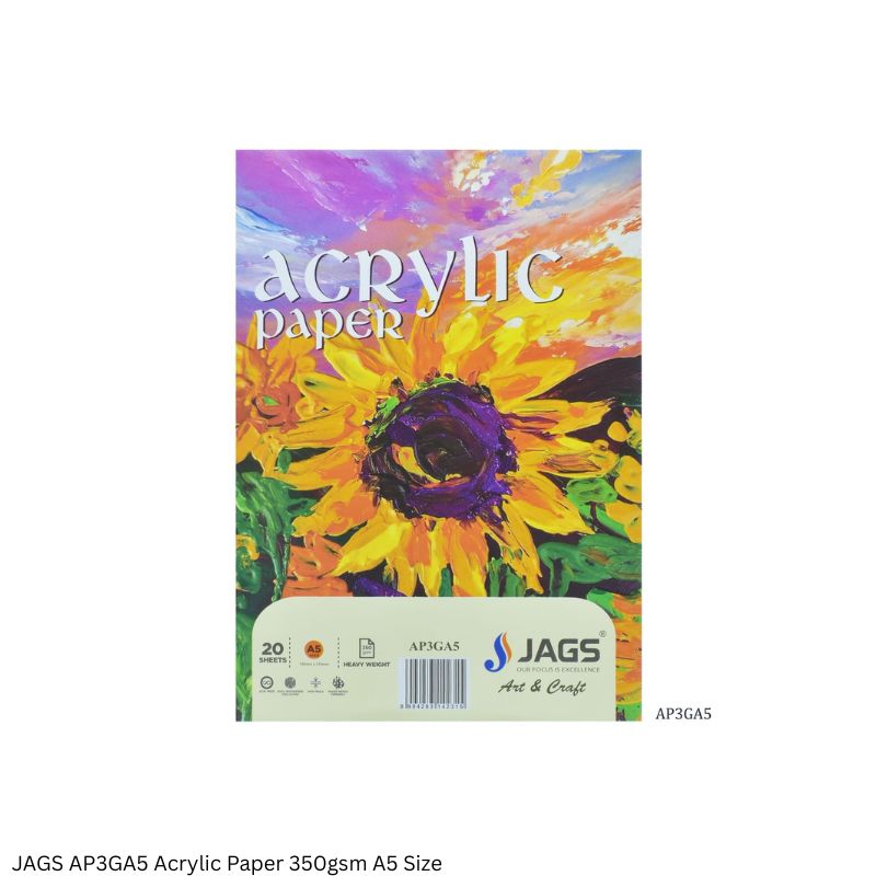 JAGS Acrylic Paper 350 GSM A4 and A5 sizes