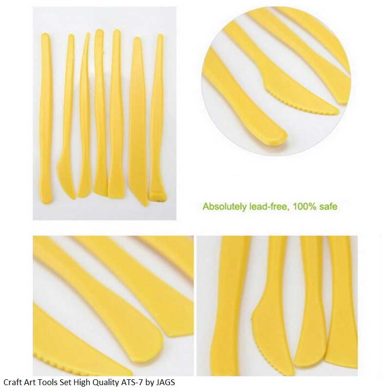 Jags Craft Art Tools High Quality Plastic Set of 7 Pcs ATS-7 – Clay Modelling & Sculpting Tools