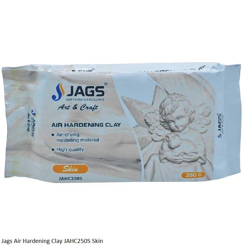 Jags Air Hardening Clay 250g – Air Dry Modelling Clay for Sculpting & DIY Crafts