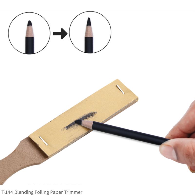 Jags T-144 Blending Foiler Paper Trimmer – Sandpaper Pencil Pointer for Sketching & Art Tools