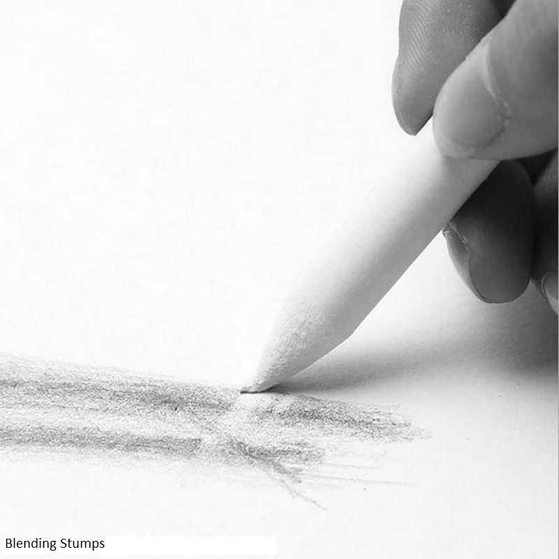 Jags Z-06B Blending Stump Assortment – 3 Piece Paper Blending Tool Set for Sketching & Shading