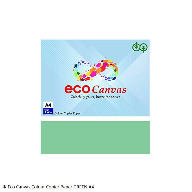 JK Eco Canvas 75gsm Size A4 Available in 4 Different Colours Blue, Green, Pink and Yellow