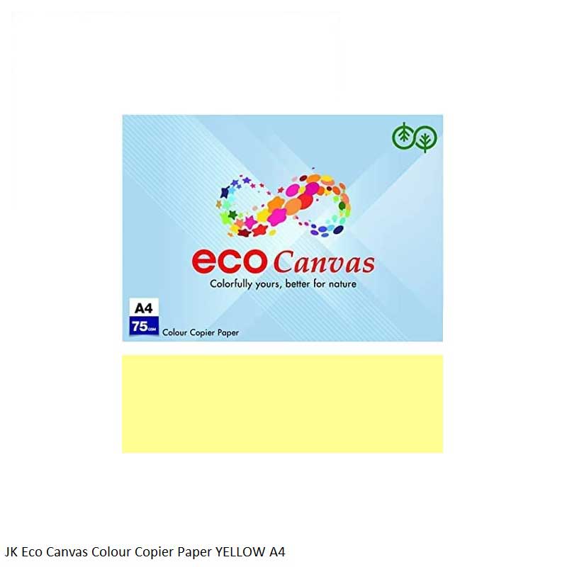 JK Eco Canvas 75gsm Size A4 Available in 4 Different Colours Blue, Green, Pink and Yellow