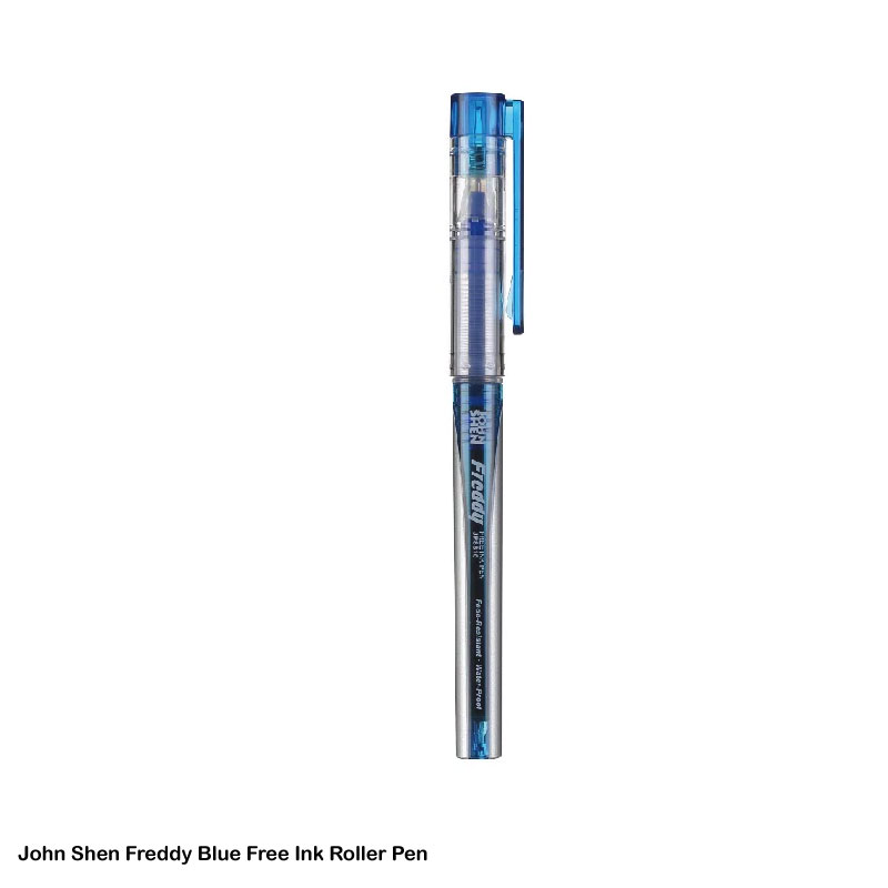 Johnshen Freddy Free Ink Pen in Blue and Black Ink Colors