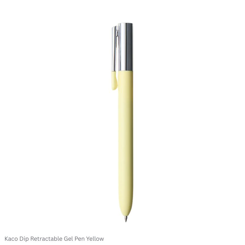 Kaco Dip Retractable 0.5mm Gel Pen Black Ink - Assorted Body Colors