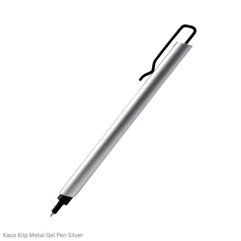 Kaco Klip Gel Ink Pen 0.5mm ink Black Assorted Body Colours