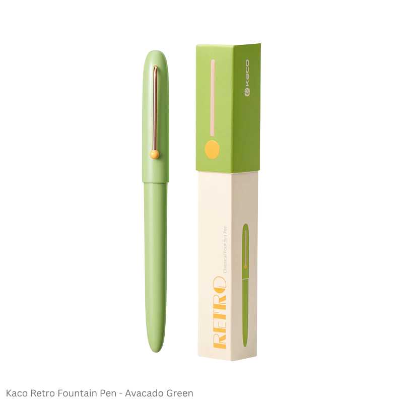 Kaco Retro Fountain Pen Extra Fine Point Assorted Body Colours