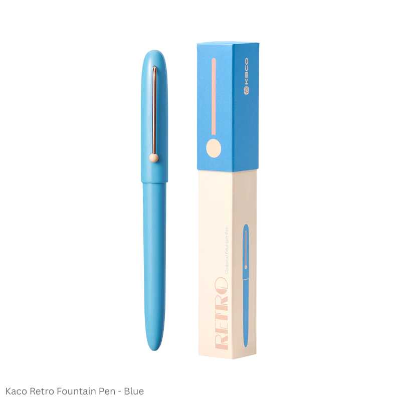 Kaco Retro Fountain Pen Extra Fine Point Assorted Body Colours