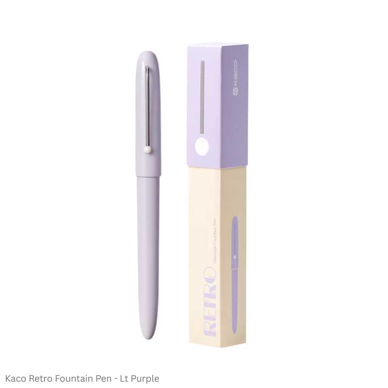 Kaco Retro Fountain Pen Extra Fine Point Assorted Body Colours