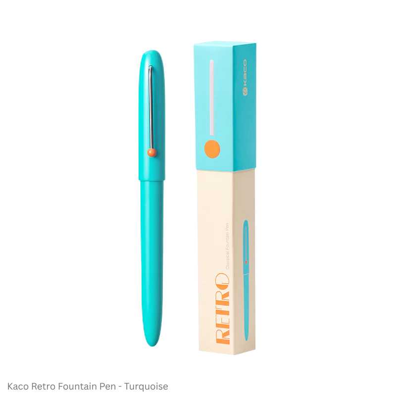 Kaco Retro Fountain Pen Extra Fine Point Assorted Body Colours
