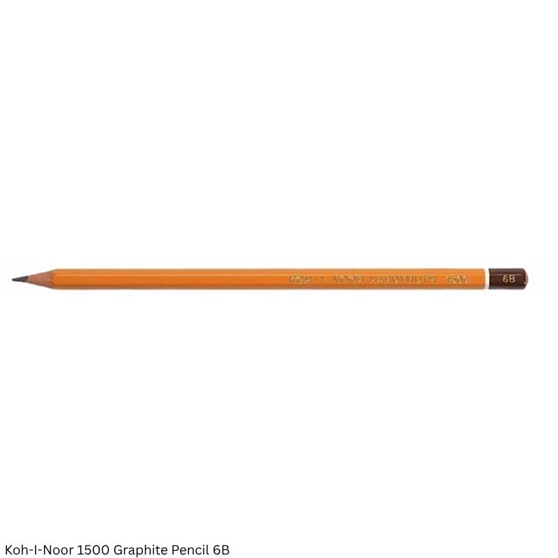 Koh-I-Noor 1500 Yellow Professional Graphite Pencil Set – 2B, 4B, 6B & 8B