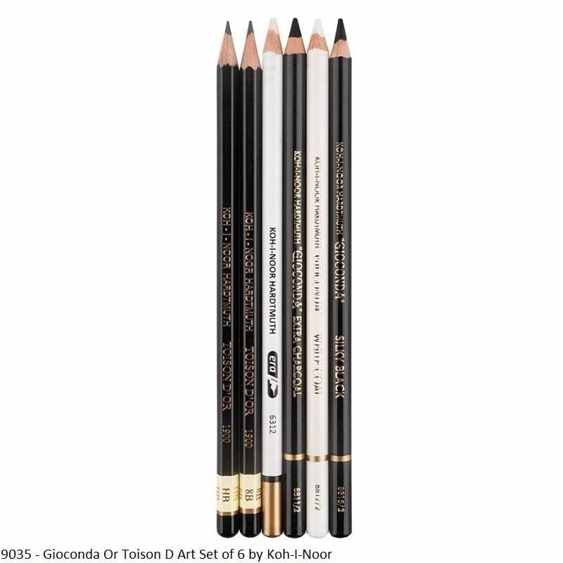 Koh-I-Noor Gioconda 9035 Toison D'or Soft Pastel Pencil Art Set of 6