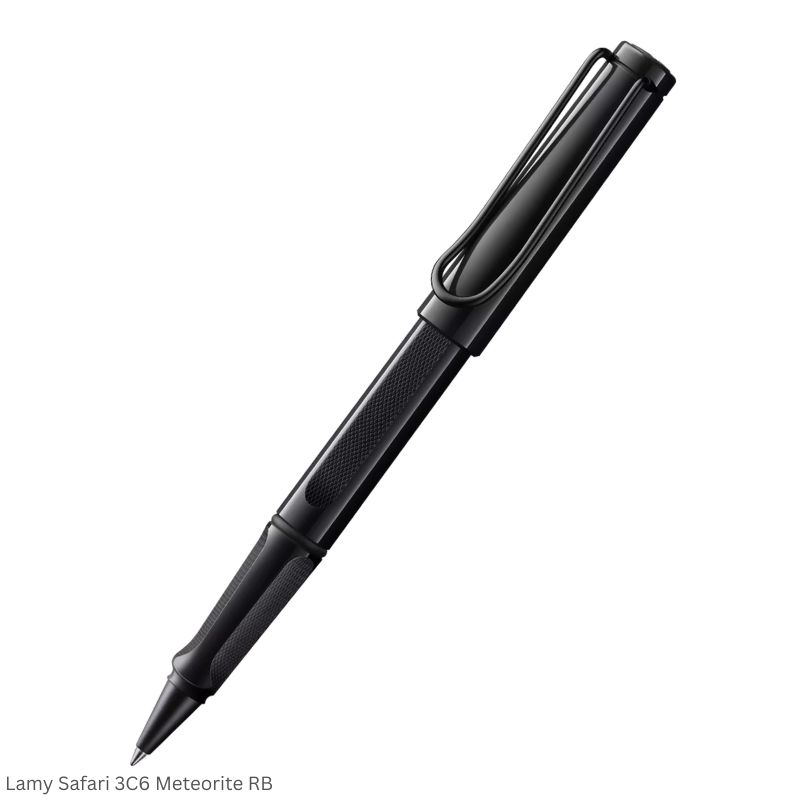 LAMY Safari 3C6 Meteorite Rollerball Pen Medium Point Ink Black