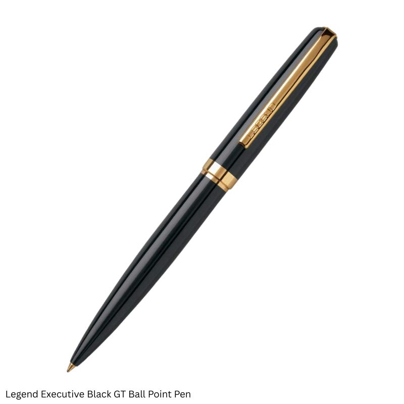 Legend Executive Ball Point Pen - Black, Chrome and Gunmetal - Premium Metal Pen