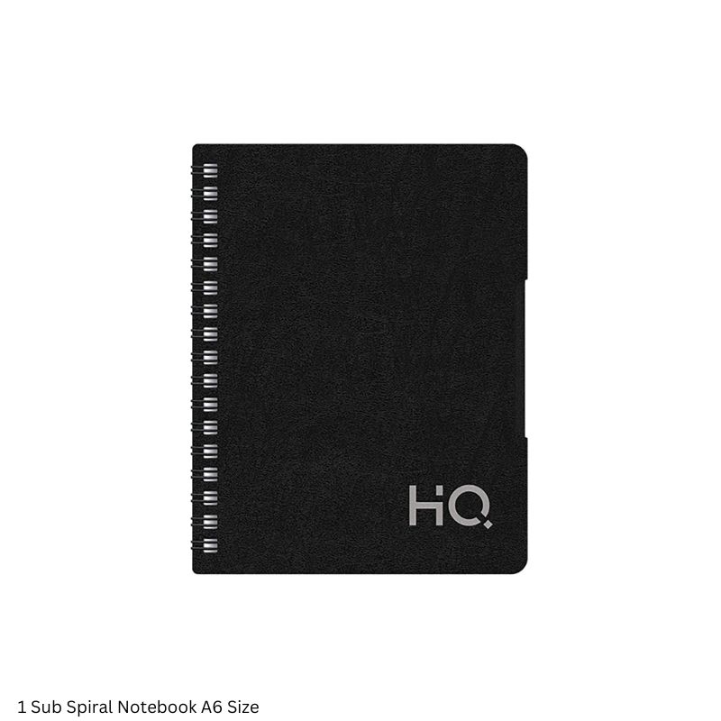 HQ 1 Subject Spiral Wiro Bound Notebook 160 Pages Single Line