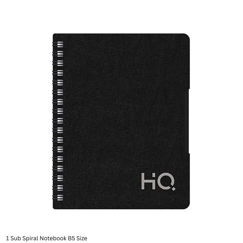 HQ 1 Subject Spiral Wiro Bound Notebook 160 Pages Single Line