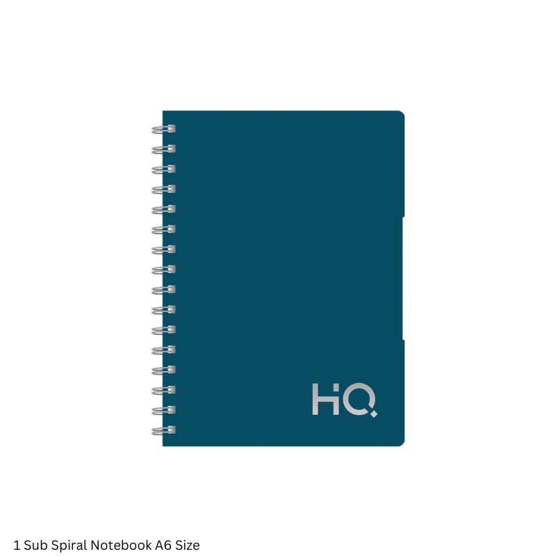 HQ 1 Subject Spiral Wiro Bound Notebook 160 Pages Single Line