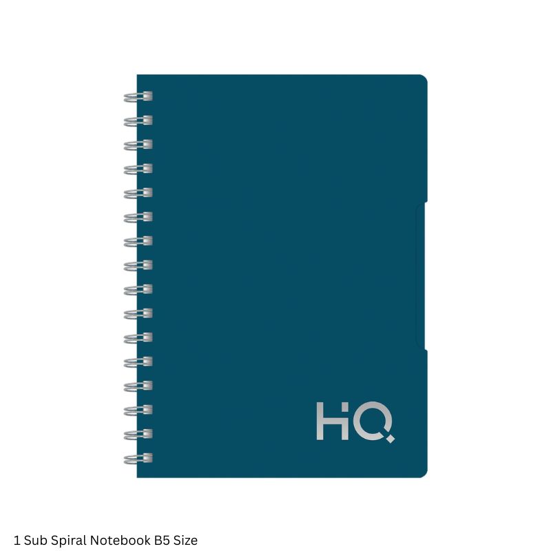 HQ 1 Subject Spiral Wiro Bound Notebook 160 Pages Single Line