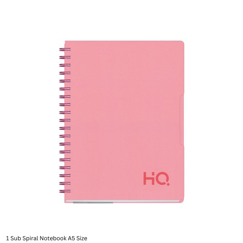HQ 1 Subject Spiral Wiro Bound Notebook 160 Pages Single Line