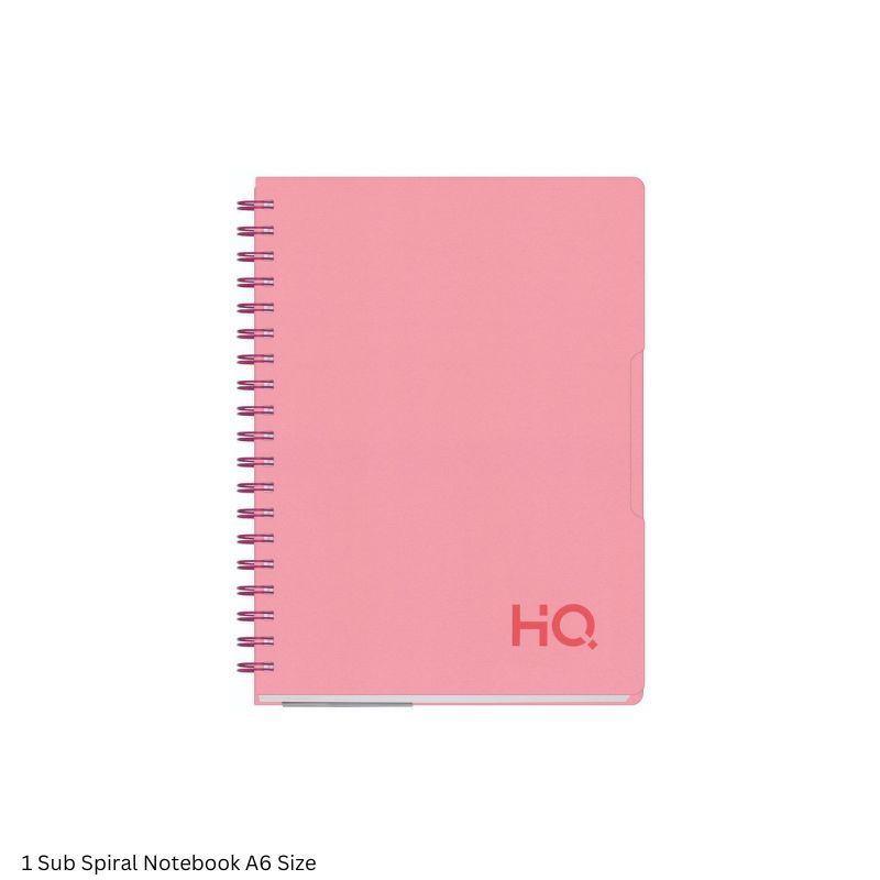 HQ 1 Subject Spiral Wiro Bound Notebook 160 Pages Single Line