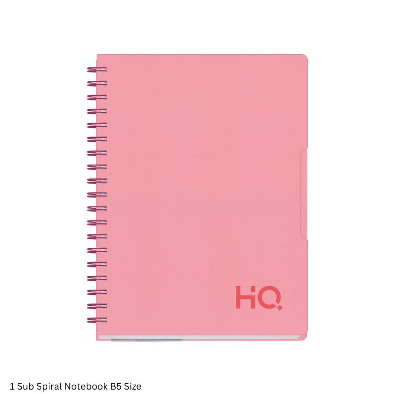 HQ 1 Subject Spiral Wiro Bound Notebook 160 Pages Single Line