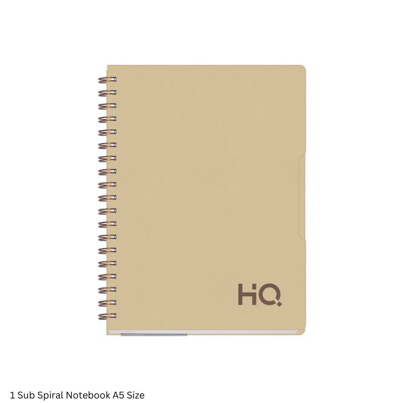 HQ 1 Subject Spiral Wiro Bound Notebook 160 Pages Single Line