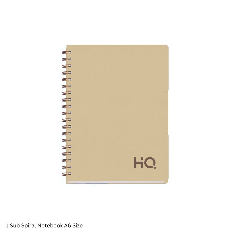 HQ 1 Subject Spiral Wiro Bound Notebook 160 Pages Single Line