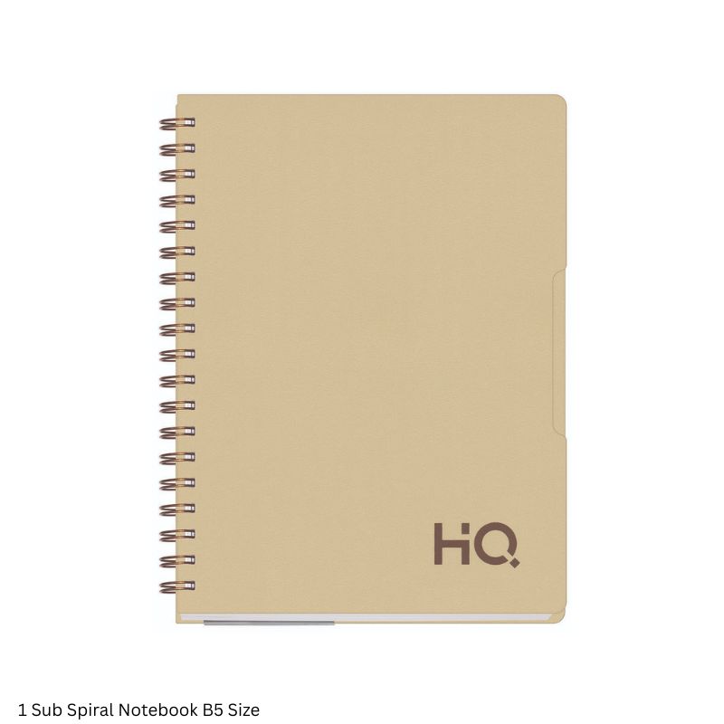 HQ 1 Subject Spiral Wiro Bound Notebook 160 Pages Single Line
