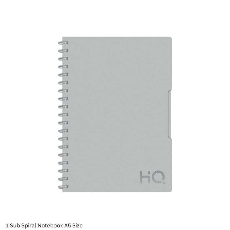 HQ 1 Subject Spiral Wiro Bound Notebook 160 Pages Single Line