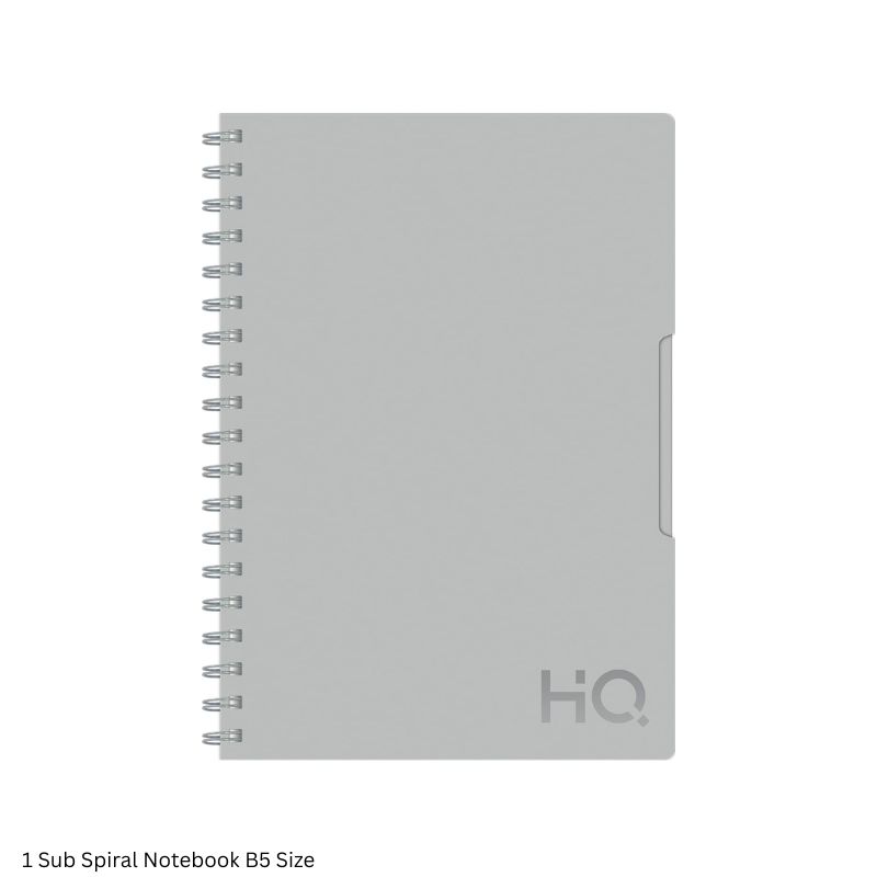 HQ 1 Subject Spiral Wiro Bound Notebook 160 Pages Single Line