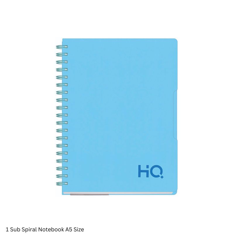 HQ 1 Subject Spiral Wiro Bound Notebook 160 Pages Single Line