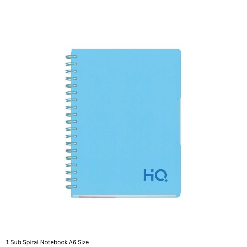 HQ 1 Subject Spiral Wiro Bound Notebook 160 Pages Single Line