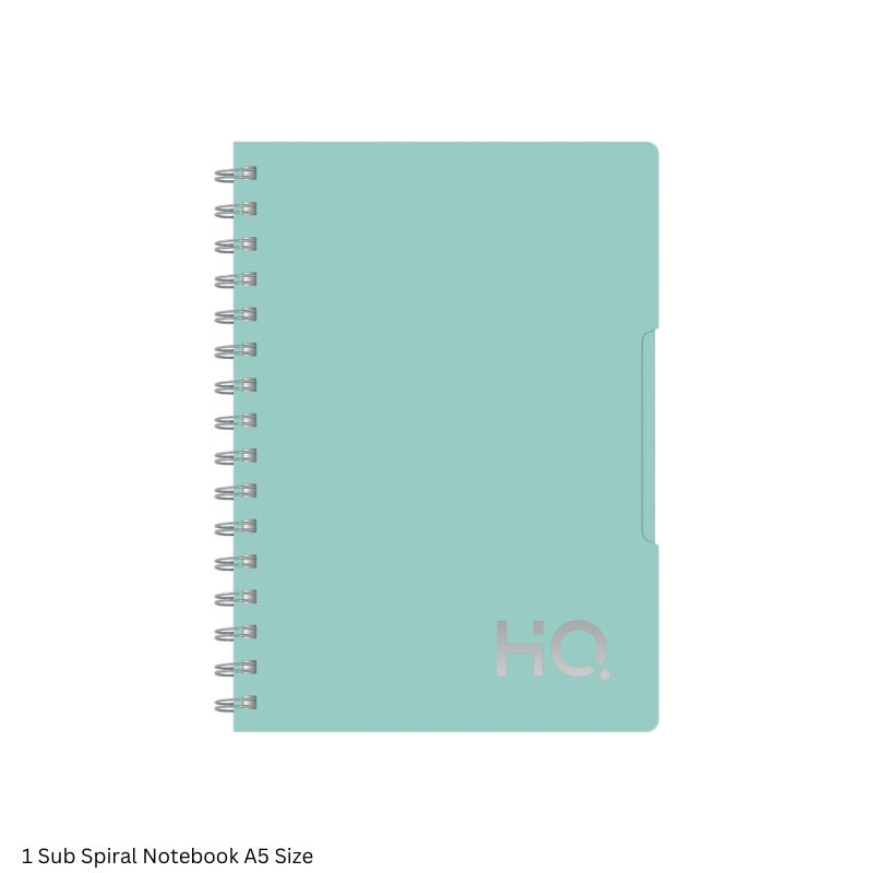 HQ 1 Subject Spiral Wiro Bound Notebook 160 Pages Single Line