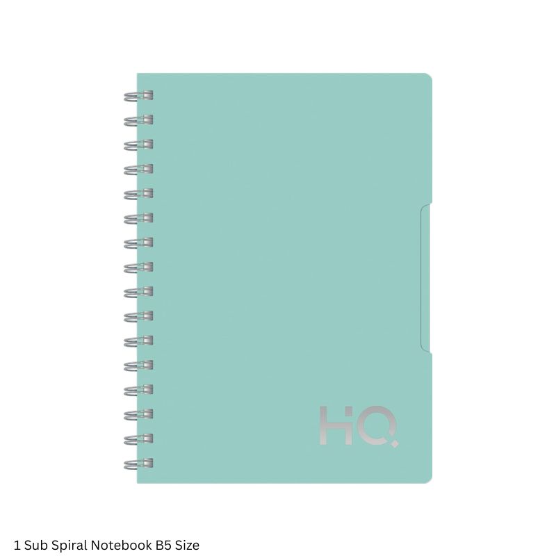 HQ 1 Subject Spiral Wiro Bound Notebook 160 Pages Single Line
