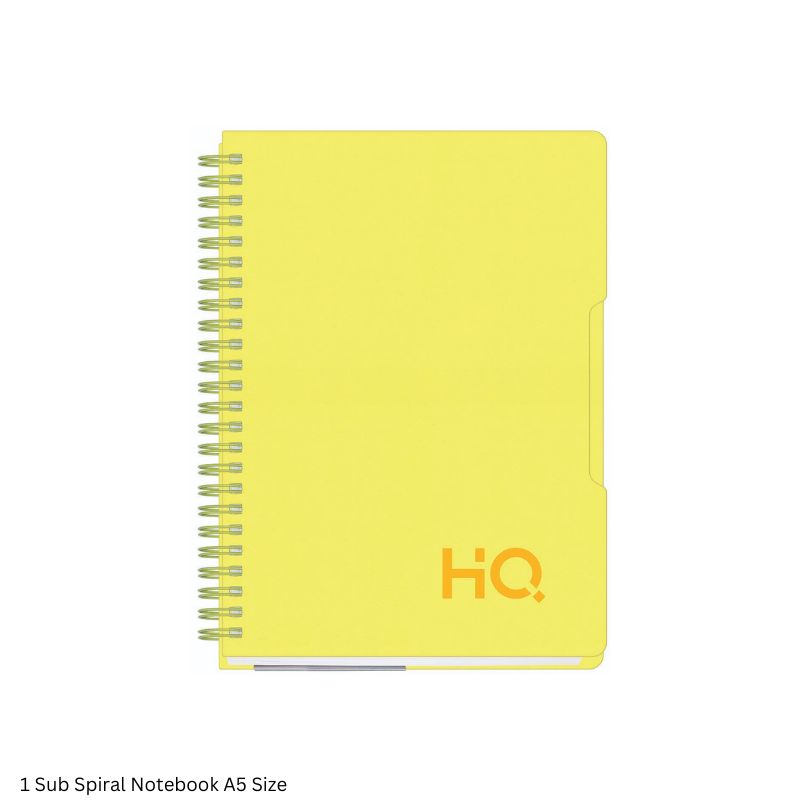 HQ 1 Subject Spiral Wiro Bound Notebook 160 Pages Single Line