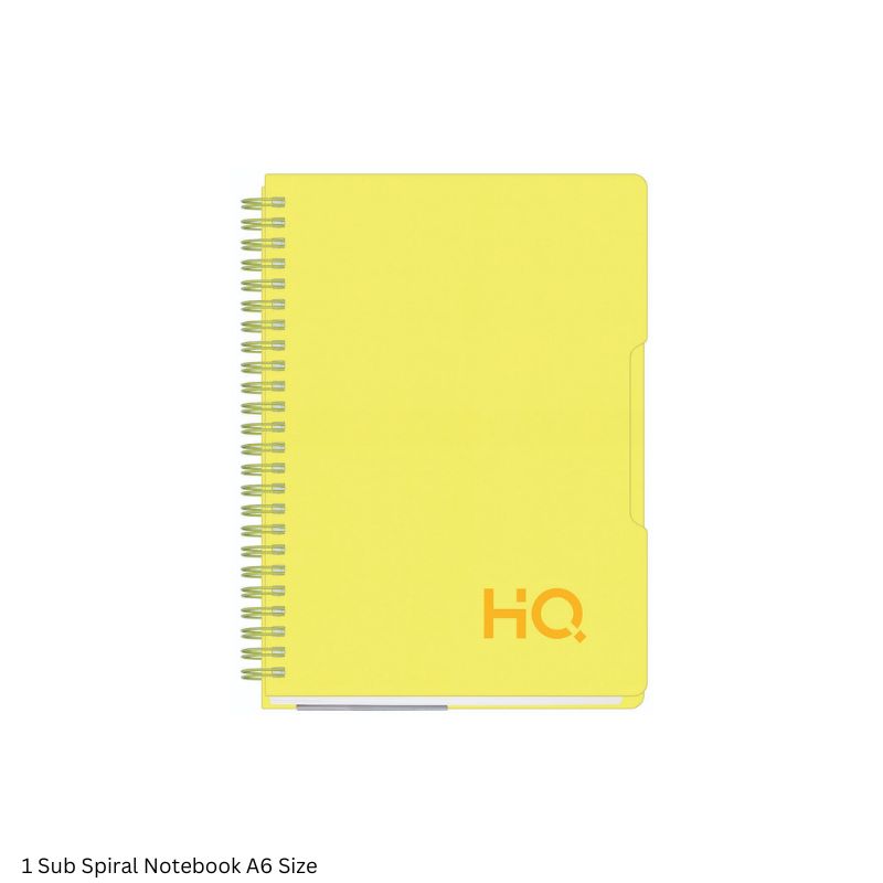 HQ 1 Subject Spiral Wiro Bound Notebook 160 Pages Single Line