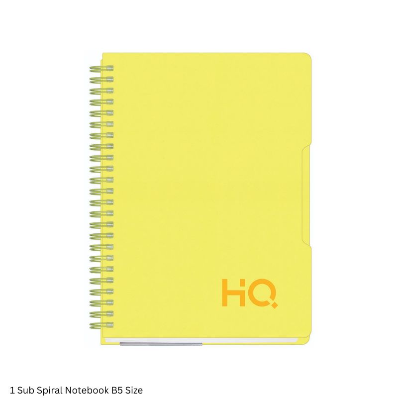 HQ 1 Subject Spiral Wiro Bound Notebook 160 Pages Single Line