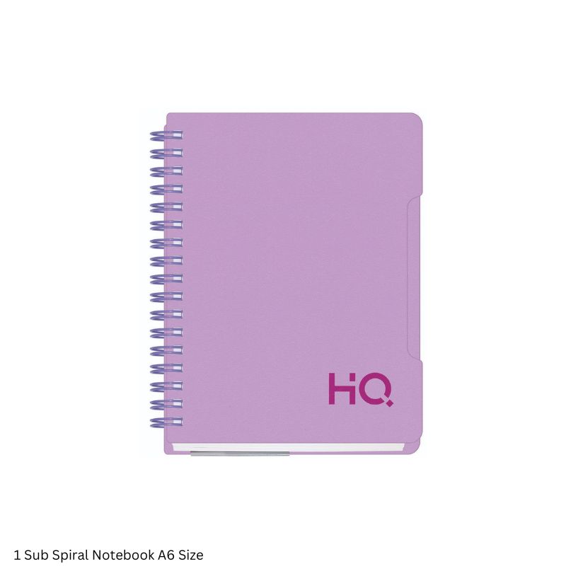 HQ 1 Subject Spiral Wiro Bound Notebook 160 Pages Single Line