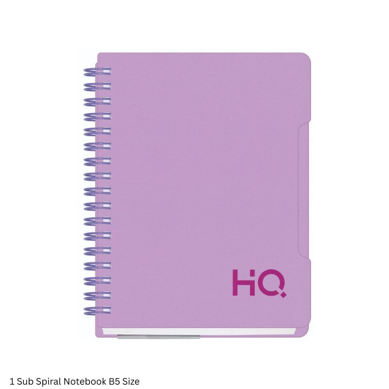 HQ 1 Subject Spiral Wiro Bound Notebook 160 Pages Single Line