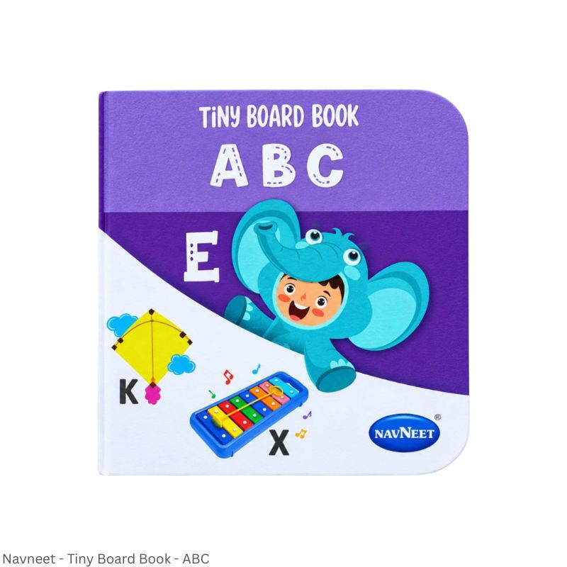 Navneet Tiny Picture Board Book – Colourful Early Learning Book for Kids | ABC, Numbers, Animals, Fruits & More