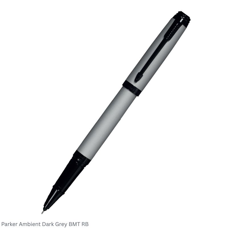 Parker Ambient Dark Grey Black Metal Trim Rollerball Pen