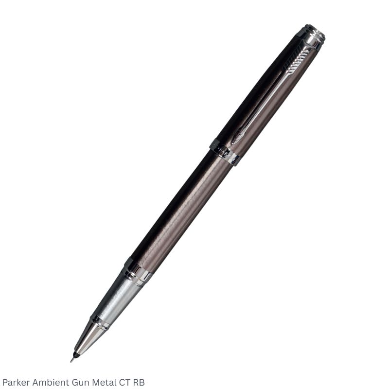 Parker Ambient Gun Metal Chrome Trim Rollerball Pen