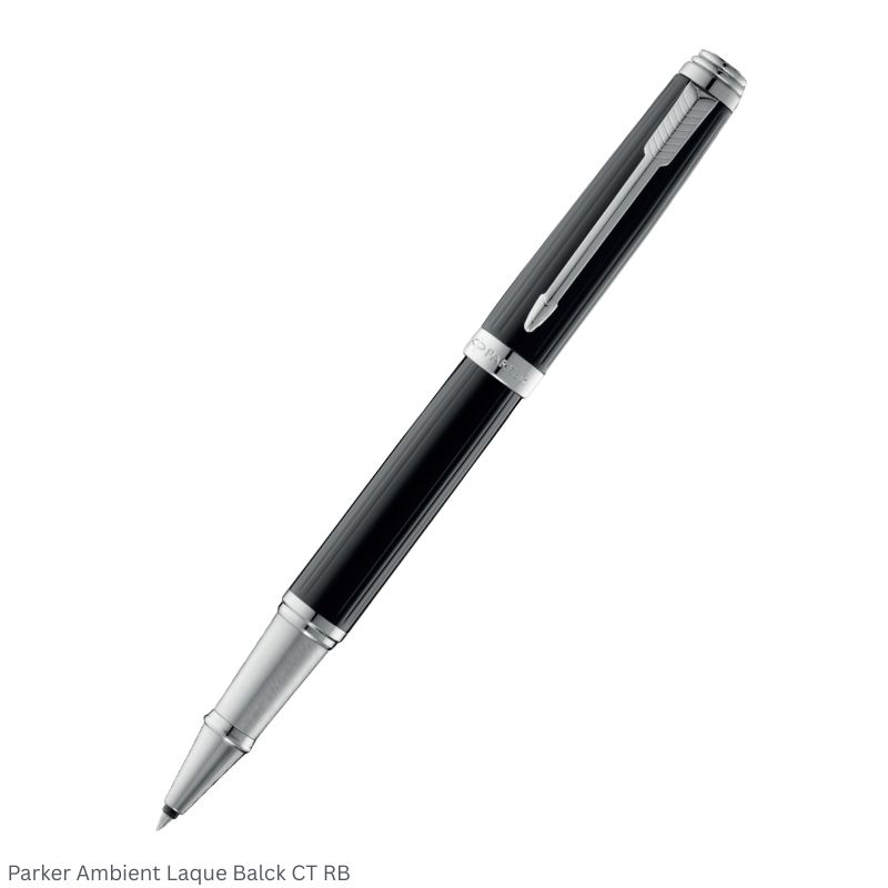 Parker Ambient Laque Black Chrome Trim Rollerball Pen