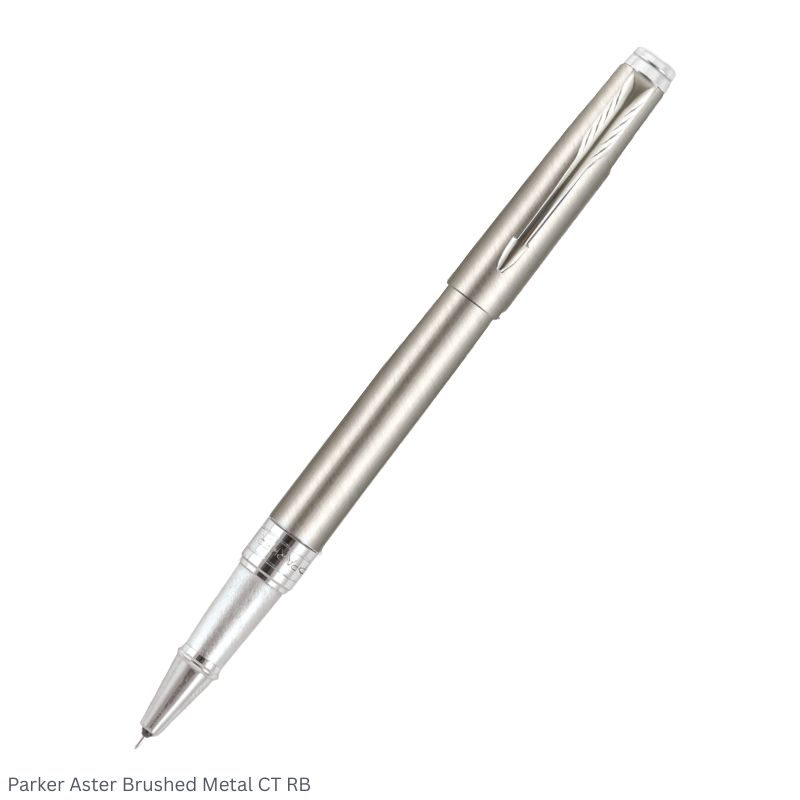 Parker Aster Brushed Metal Chrome Trim Rollerball Pen