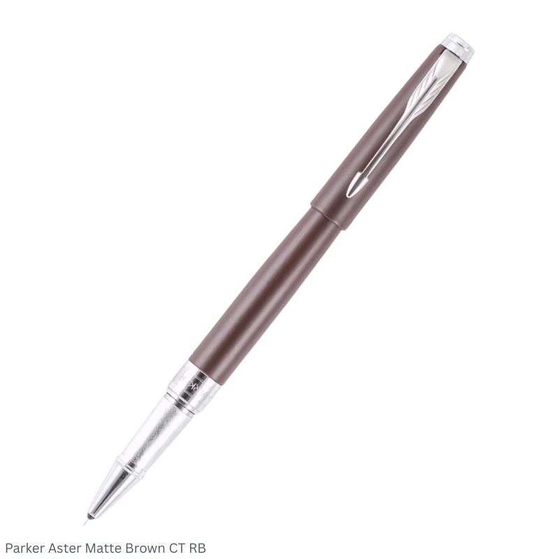 Parker Aster Matte Brown Chrome Trim Rollerball Pen