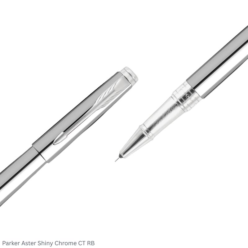 Parker Aster Shiny Chrome - Chrome Trim Rollerball Pen